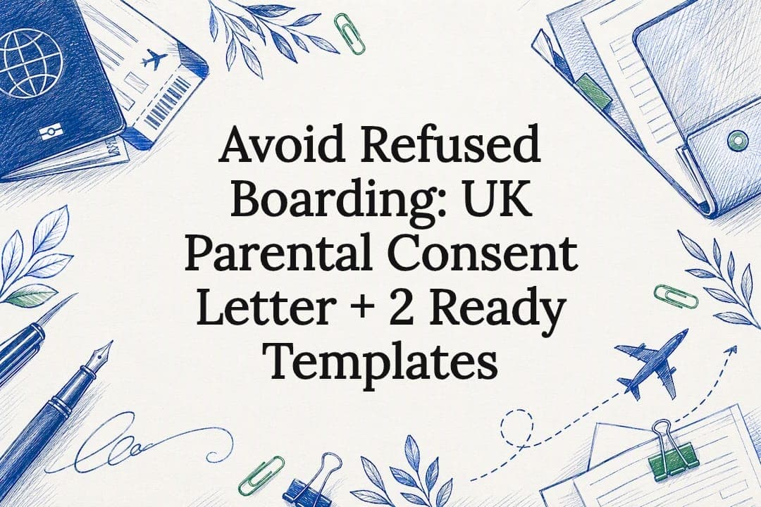 Avoid Refused Boarding: UK Parental Consent Letter + 2 Ready Templates