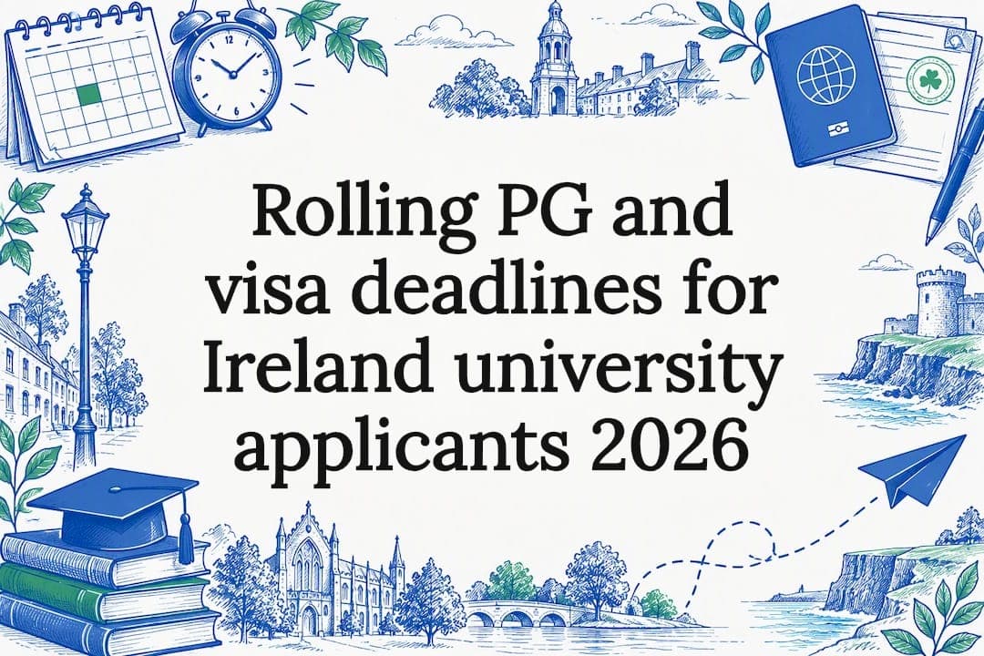 Rolling PG and visa deadlines for Ireland university applicants 2026