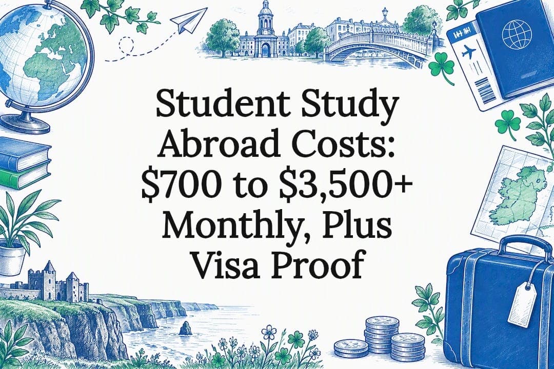 Student Study Abroad Costs: $700 to $3,500+ Monthly, Plus Visa Proof
